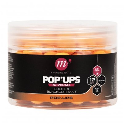 Mainline Hi-Visual Mini Pop Ups 12mm Scopex & Blackcurrant