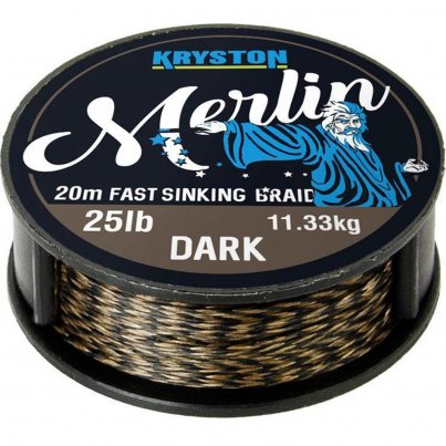 Kryston Merlin Fast Sinking Braid silt 25lb 20m