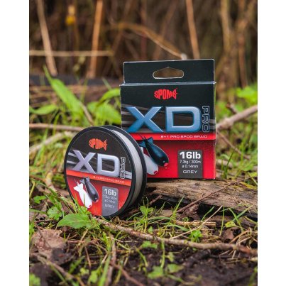 Spomb Šňůra XD Pro Braid Grey 0.14mm 16lb 300m