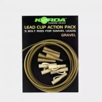 Korda Hotové montáže Lead Clip Action Pack Gravel 5ks